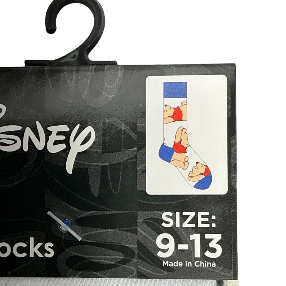 Winnie the Pooh Crew Socks Disney Fun Novelty Adult Unisex Mens One Size 9-13 - Picture 5 of 16